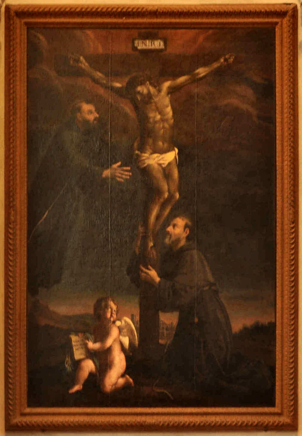 Crocifisso tra S. Bonaventura da Potenza e S. Giuseppe da Copertino di G.B. Michelini